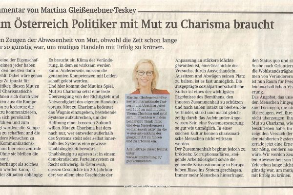 Warum Oesterreich Politiker mit Mut zu Charisma braucht_Wiener Zeitung